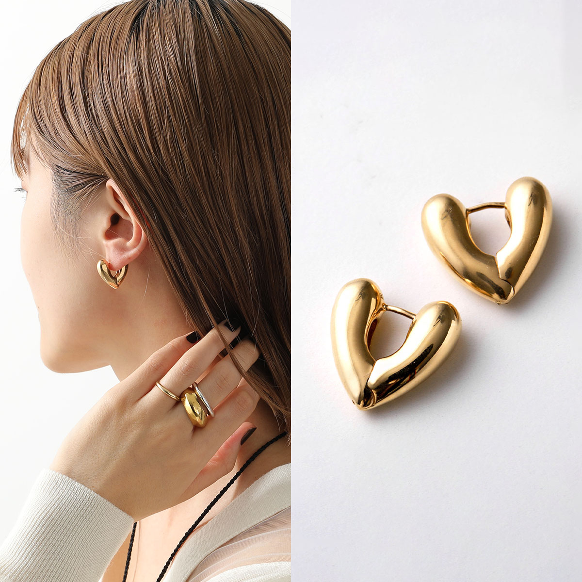 楽天市場】ANNIKA INEZ アニカイネズ ピアス Heart Drop Earrings Sml