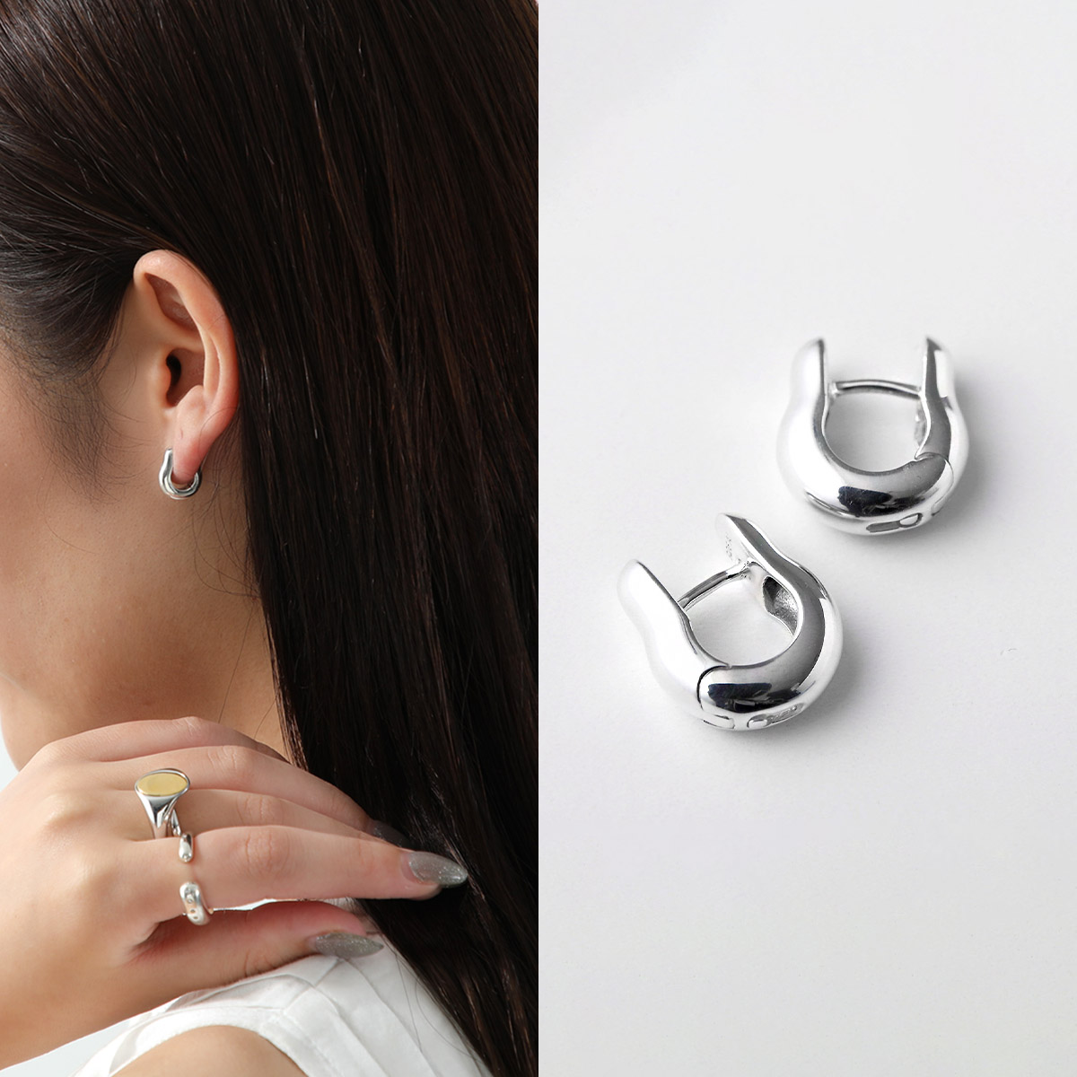 楽天市場】ANNIKA INEZ アニカイネズ フープピアス Linked Hoops