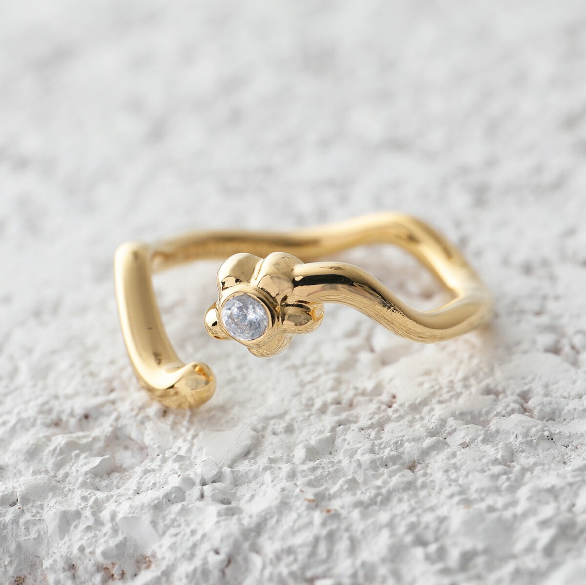 ハートリング ANNIKA INEZ アニカイネズ MOTHER OF PEARL LARGE GEM HEART