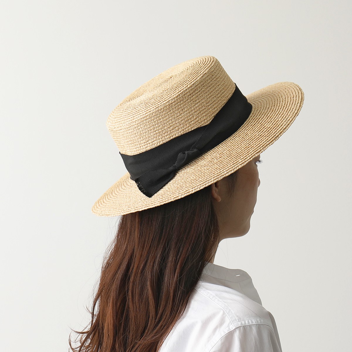 当季大流行 かんかん帽 美品 ヘレンカミンスキー Circe麦わら帽子 麦わら帽子