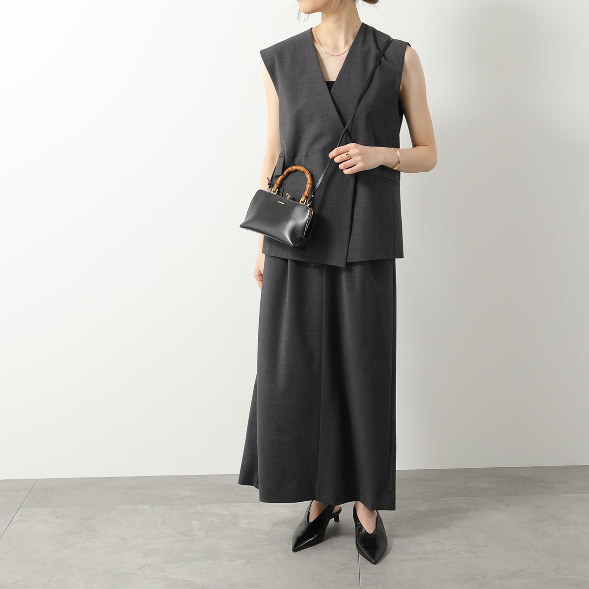 JIL SANDER ジルサンダー ハンドバッグ Goji Bamboo Mini ゴジ