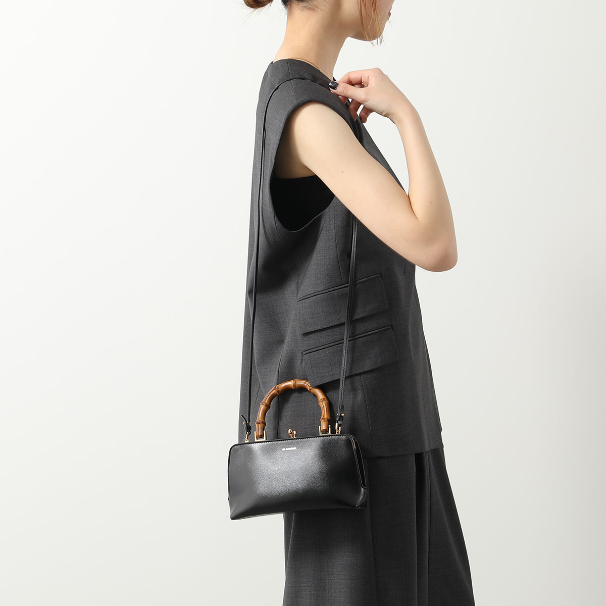 JIL SANDER ジルサンダー ハンドバッグ Goji Bamboo Mini ゴジ 