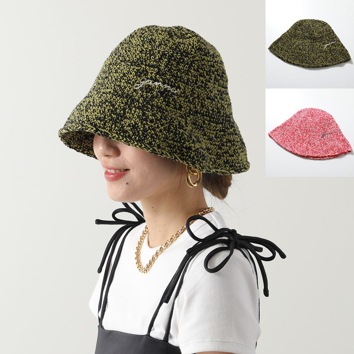 楽天市場】GANNI ガニー ベレー帽 Structured Rib Beret A4430
