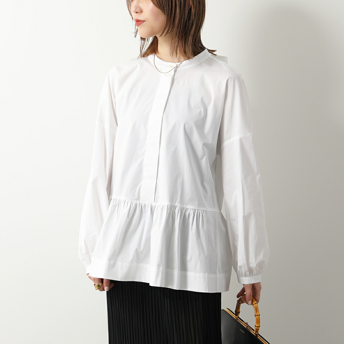 JIL SANDER ジルサンダー セーター J03GP0004 J14587 レディース ウール ハイネック バックオープン エプロンニット ローゲージ 001/BLACK 341102492_6.jpg