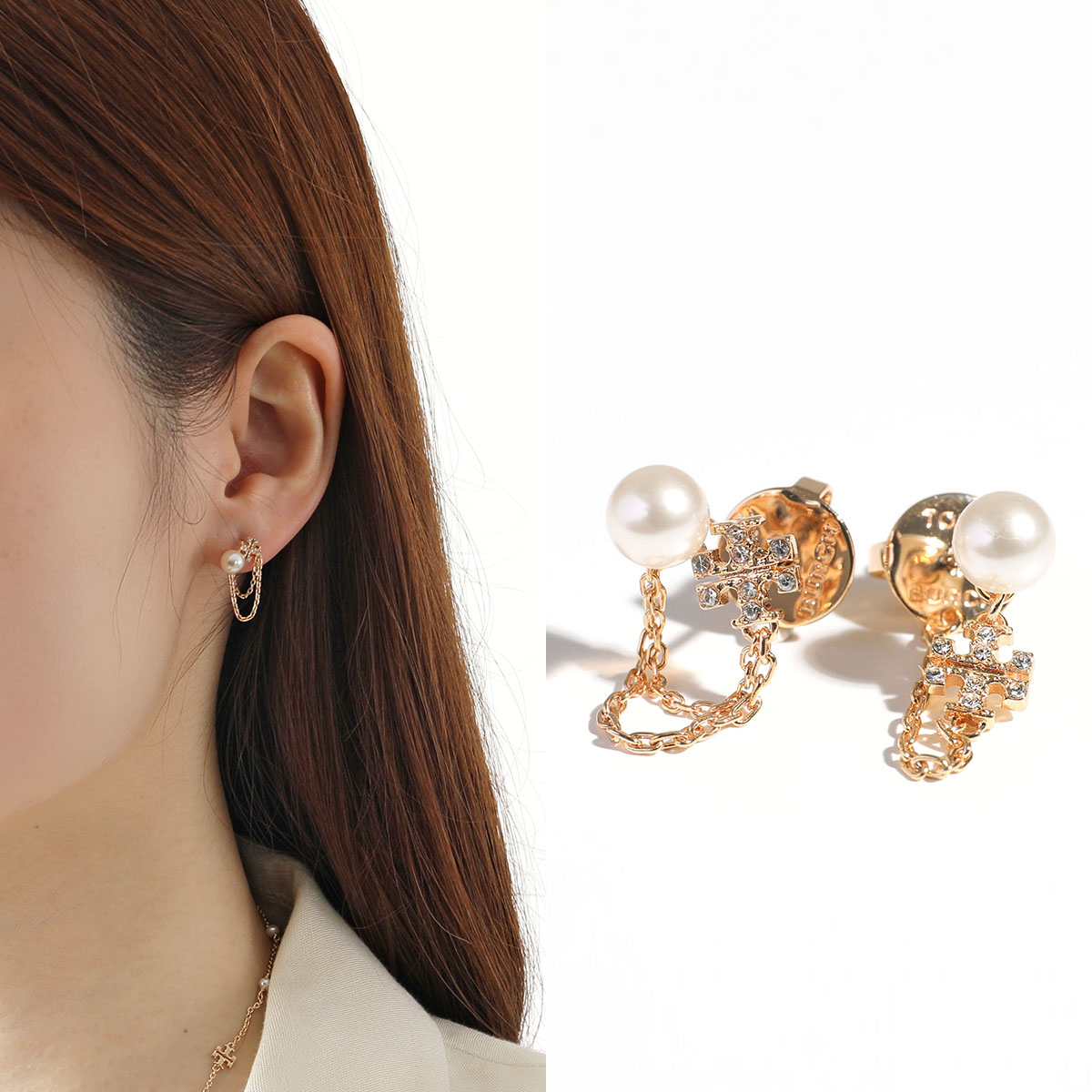 楽天市場】TORY BURCH トリーバーチ ピアス Kira Pearl Flower Stud 