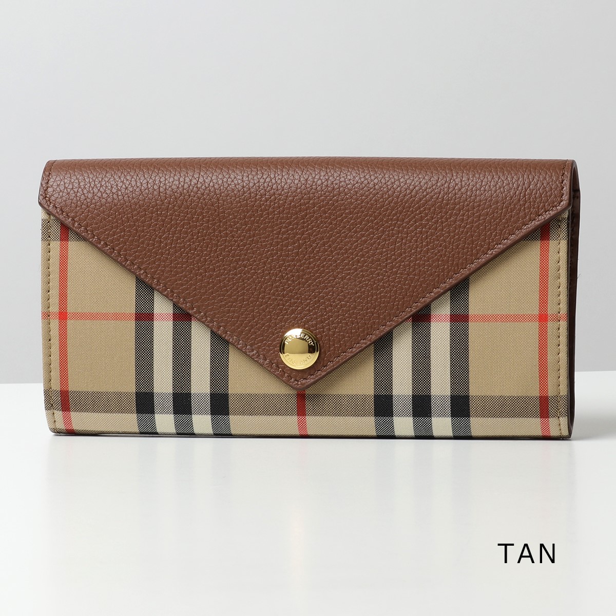 楽天市場 Burberry バーバリー カラー3色 バーバリーチェック レザー 二つ折り長財布 レディース インポートセレクト Musee