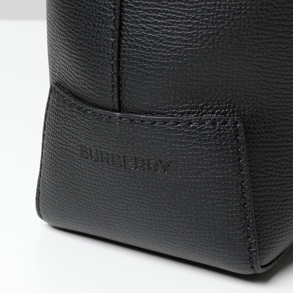 embossed monogram motif leather tote