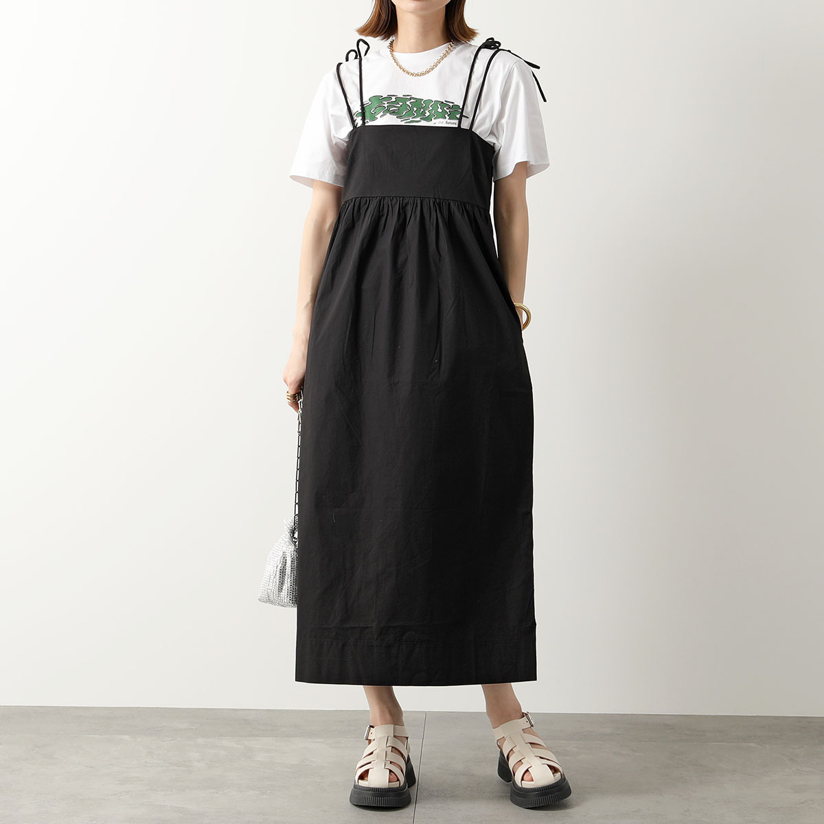 楽天市場】GANNI ガニー ワンピース F8974 6757 レディース