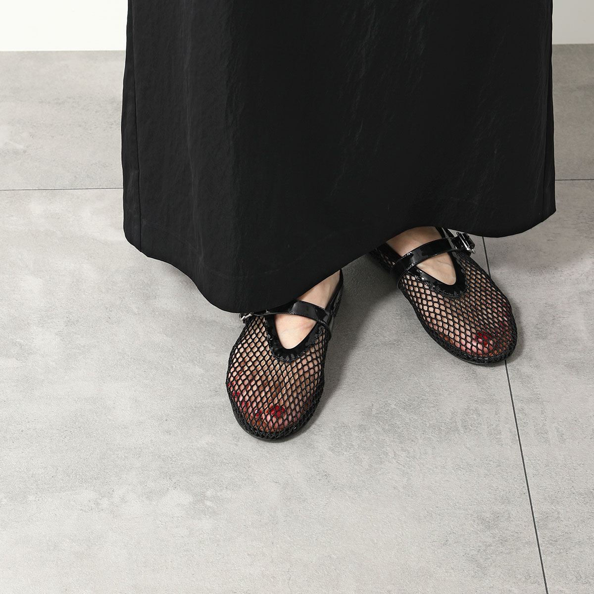 ALAIA アライア バレエシューズ BALLERINA STRAP AA3A029TK007 