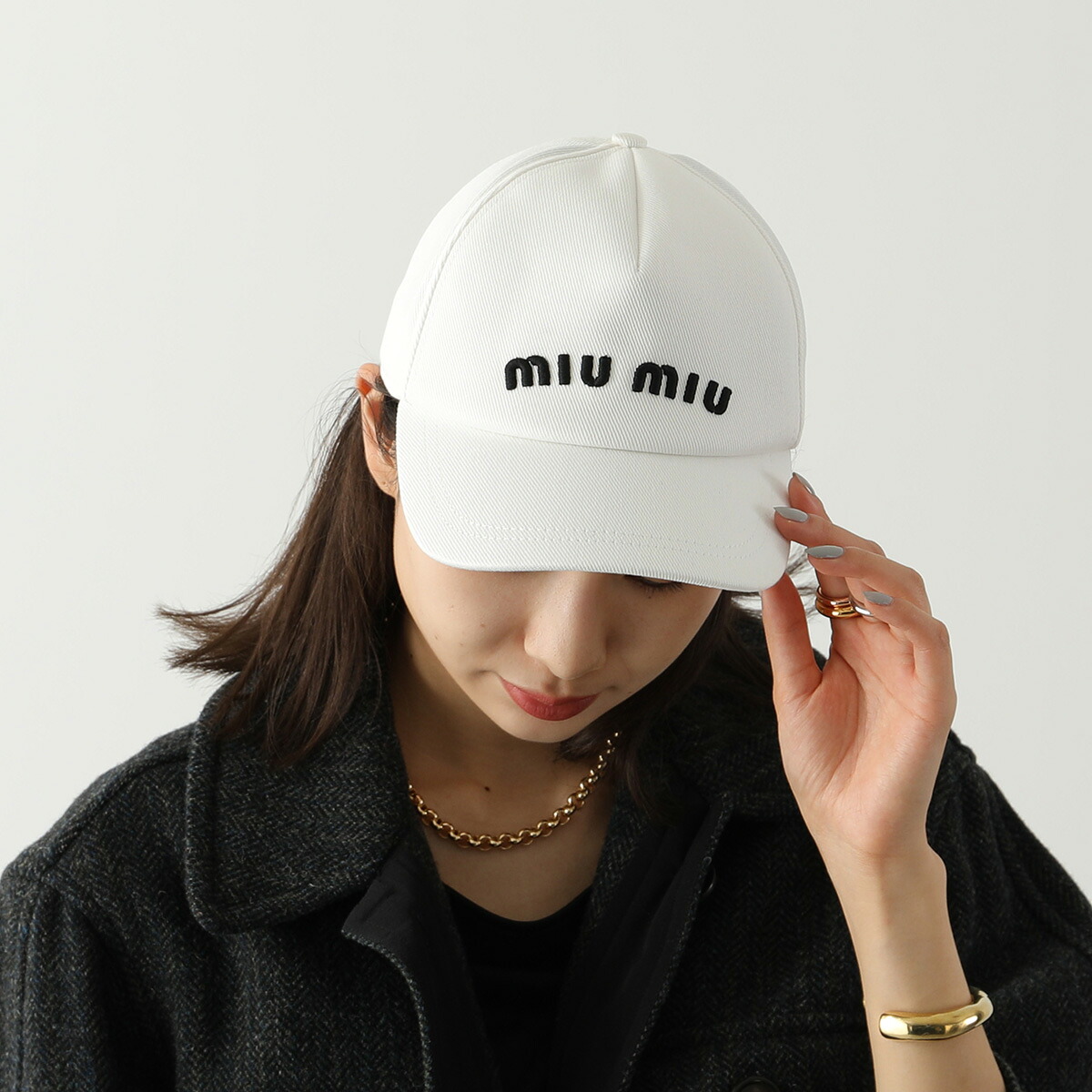 MIUMIU ミュウミュウ ベースボールキャップ 5HC179 2DXI レディース 