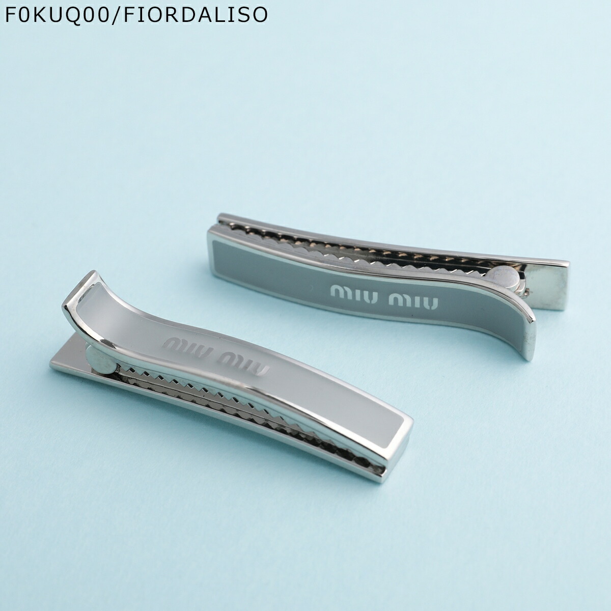 MIUMIU ミュウミュウ ヘアクリップ 5JF136 2F6T レディース 2点セット