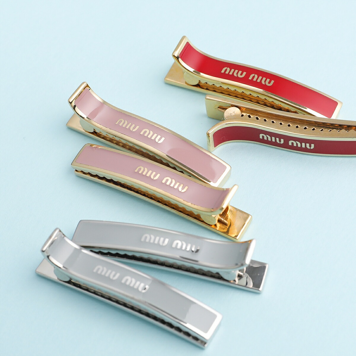 MIUMIU ミュウミュウ ヘアクリップ 5JF136 2F6T レディース 2点