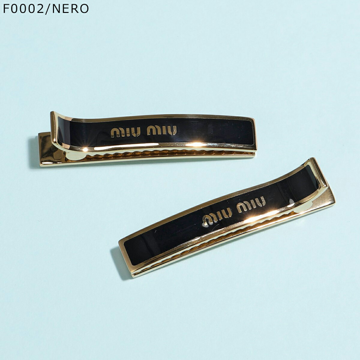 美品⭐️ミュウミュウ ヘアピン 2点セット　クリップ miu miu ミュウミュウ ヘアクリップ 2点セット/バレッタ【返品