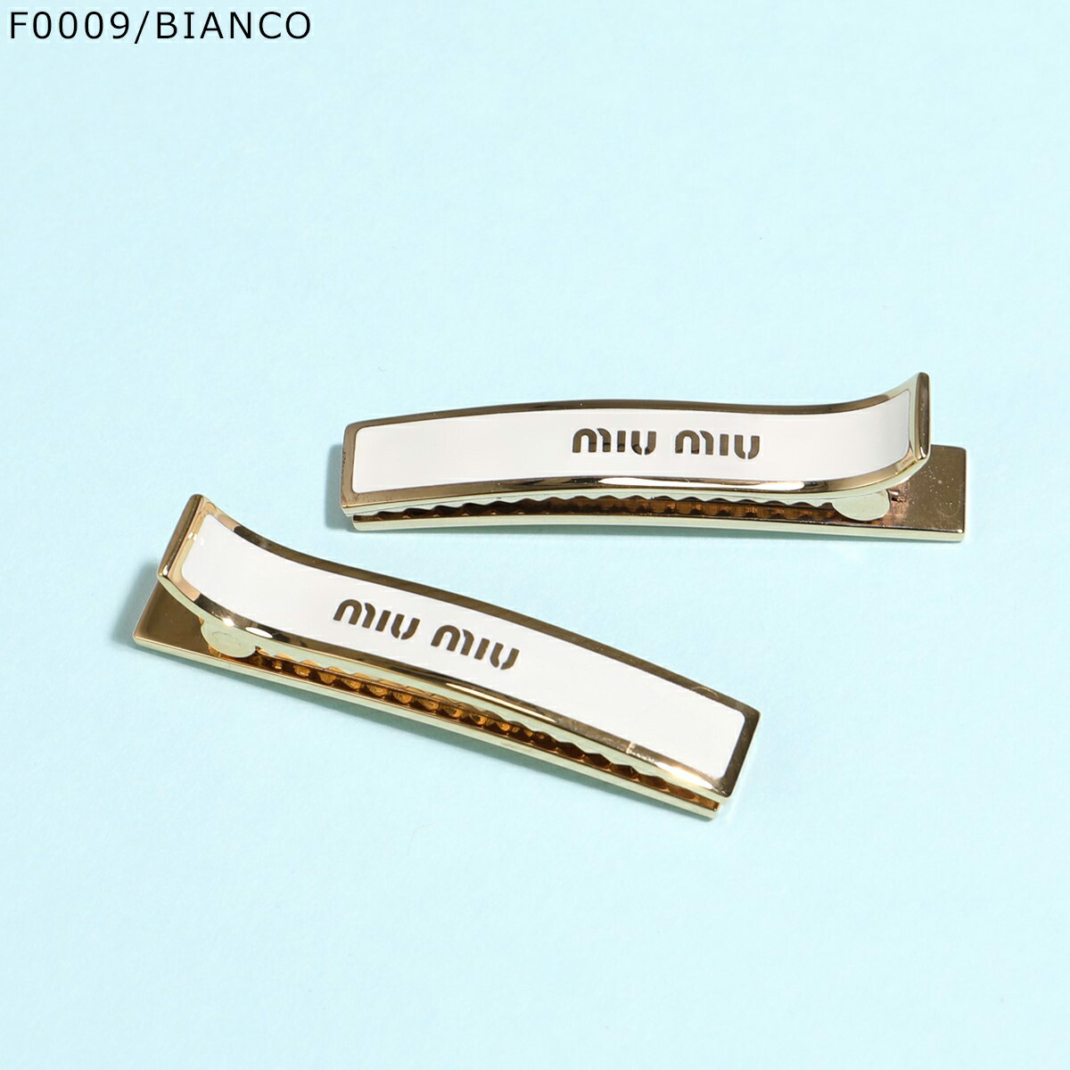 美品⭐️ミュウミュウ ヘアピン 2点セット　クリップ MIUMIU ミュウミュウ ヘアクリップ 5JF136 2F6T レディース 2点セット