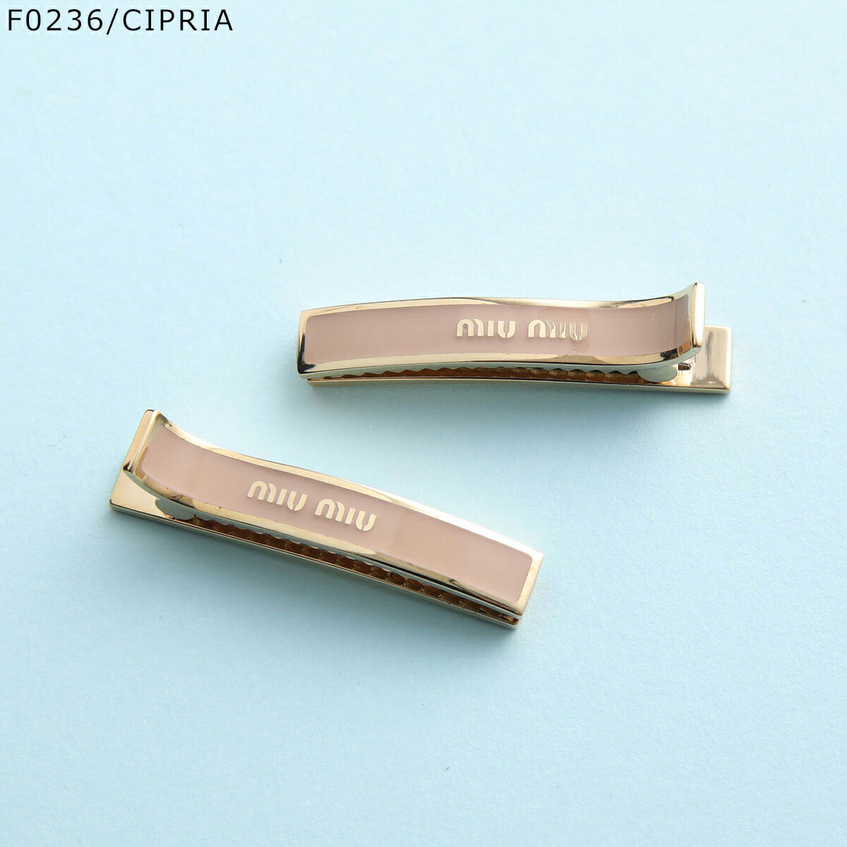 MIUMIU ミュウミュウ ヘアクリップ 5JF136 2F6T レディース 2点セット