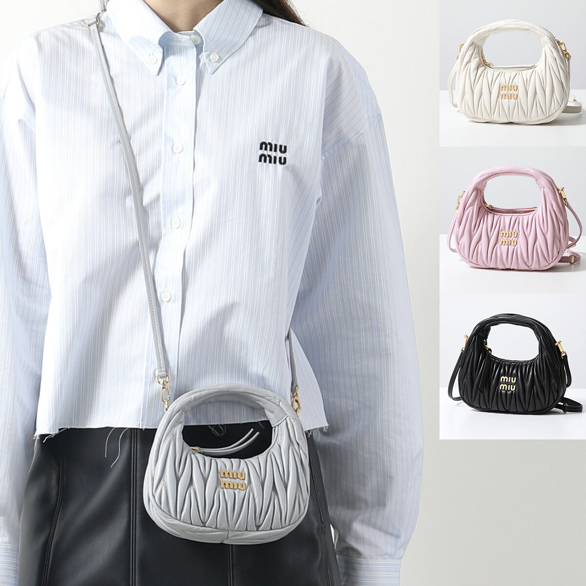 【MIUMIU】ミュウミュウ ロゴ レザー クロスボディバッグ 楽天市場】MIUMIU ミュウミュウ ショルダーバッグ MATELASSE