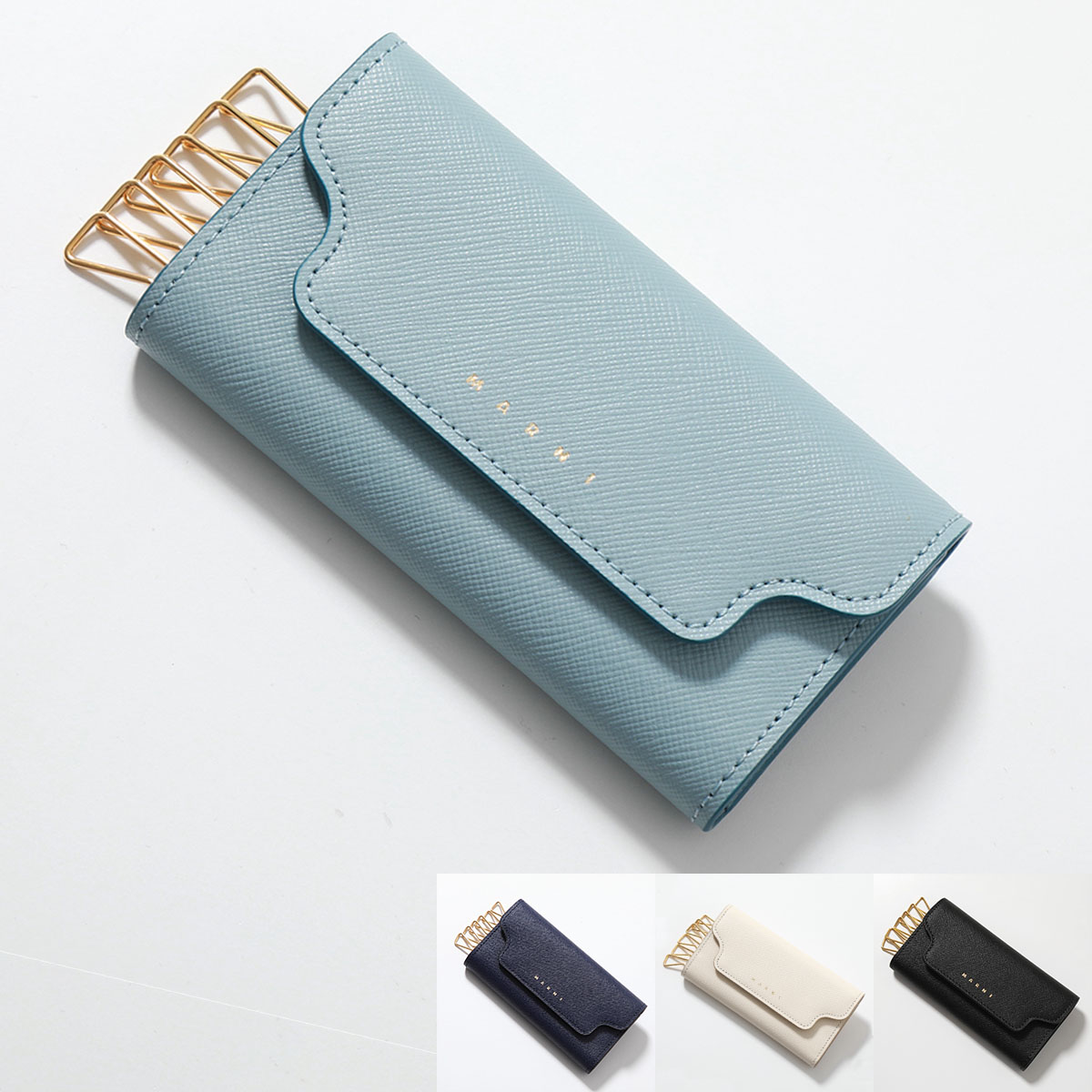 MARNI キーケース PCMI0017U2 P6533 キーリング付き【箱B】 MARNI マルニ PCMI0017U2 P6533 キーケース KEY HOLDER メンズ