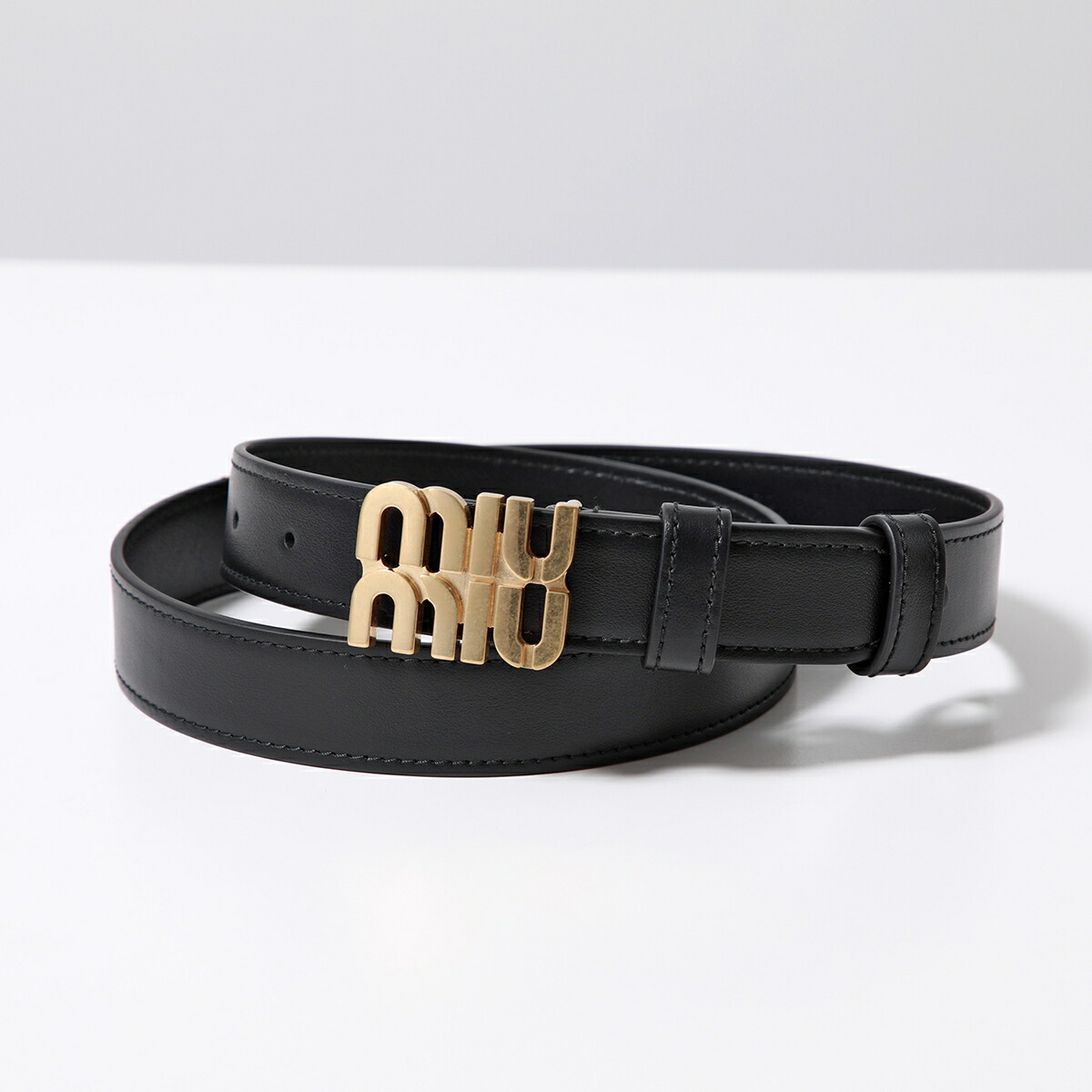 MIUMIU ベルト 5CC630 2DNT レザー ミュウミュウ Miu Miu MIUMIU ベルト 5CC630 2DNT レザー