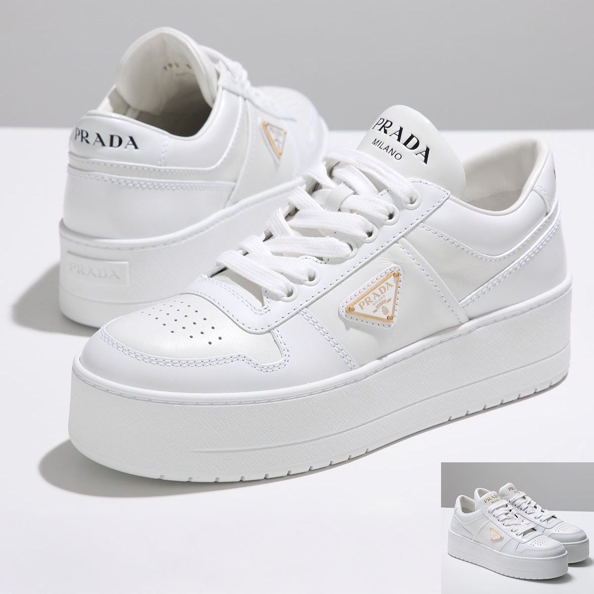 【楽天市場】PRADA プラダ スニーカー 1E792M 3LPF レディース ローカット ダウンタウン レザー トライアングルロゴ シューズ