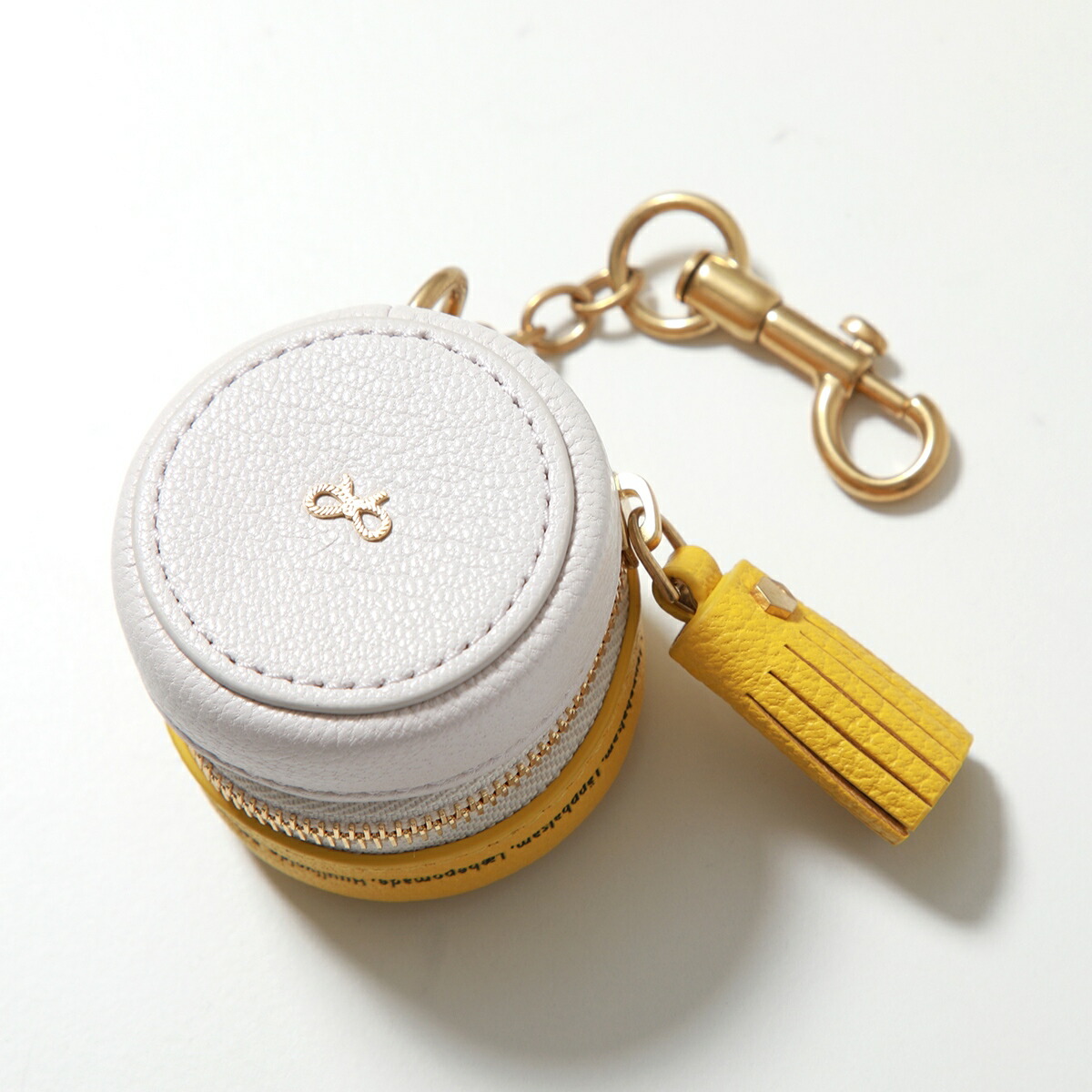 ANYA HINDMARCH ハート型ケース キーチャーム　シルバー ANYA HINDMARCH ハート型コインケース キーチャーム シルバー