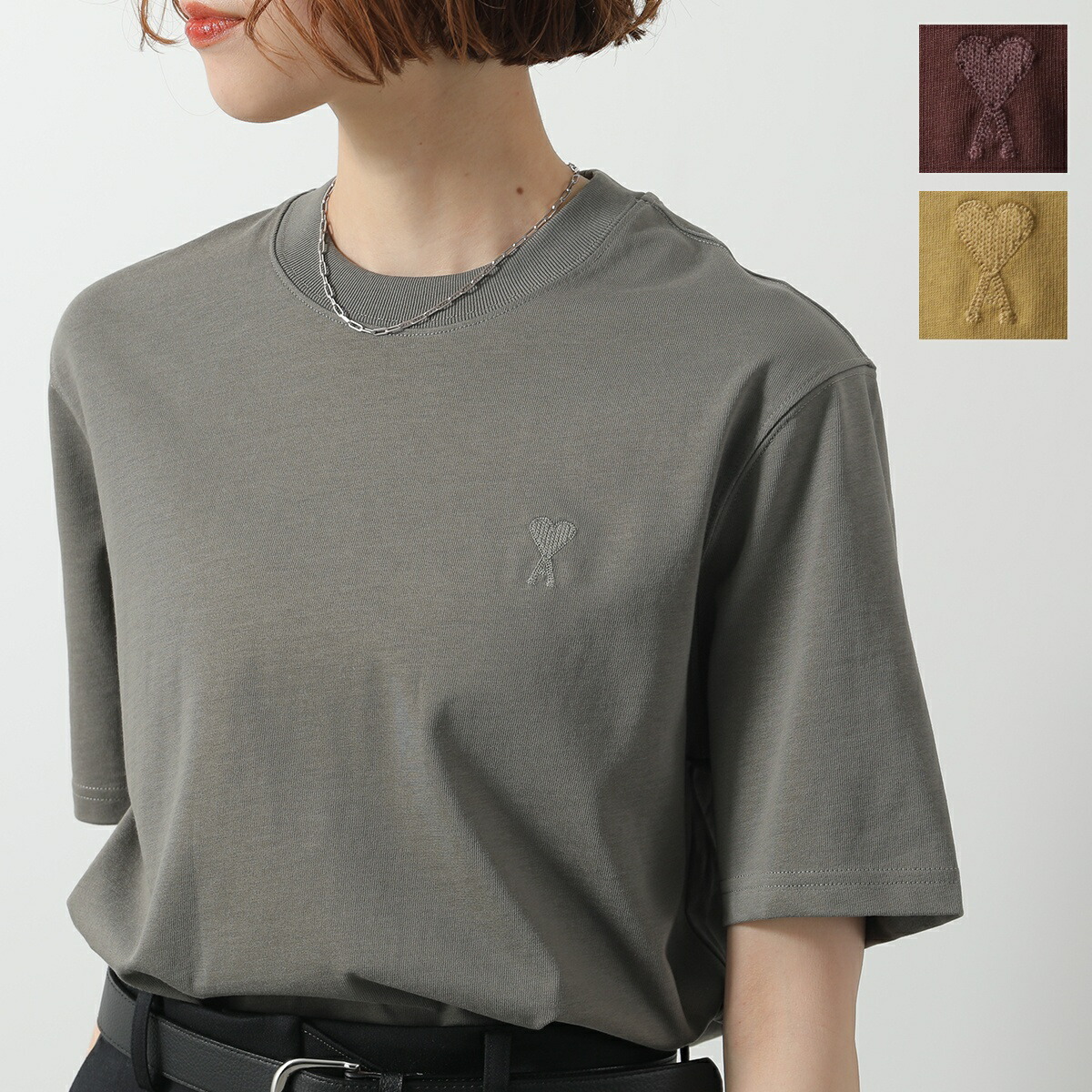 楽天市場】アミパリス Tシャツ カットソー アミ ドゥ クール グレー