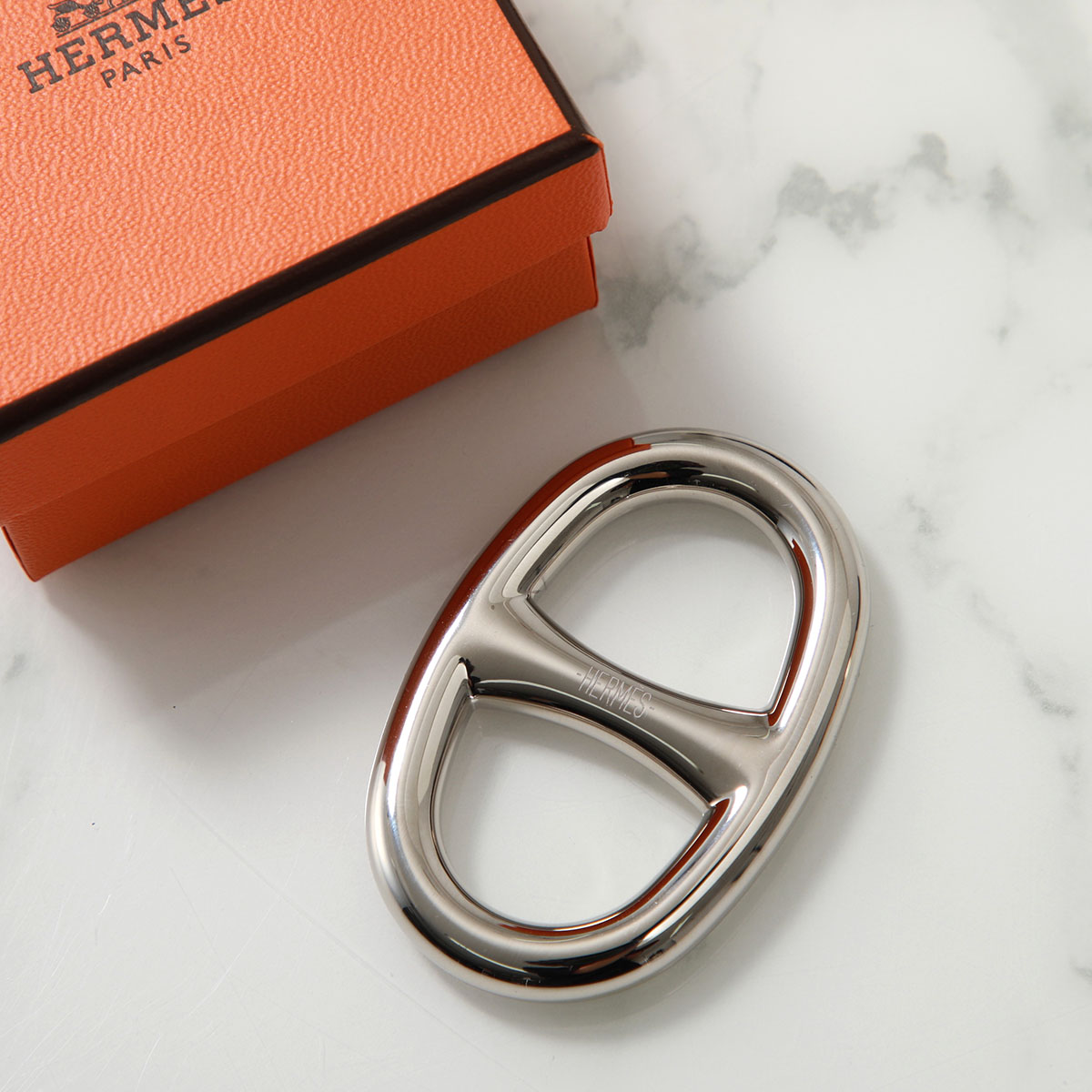 HERMES エルメス スカーフリング シェーヌダンクル Chaine