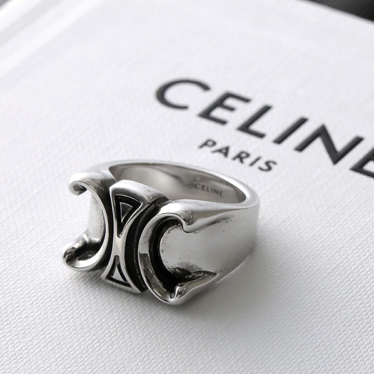 No1 :CELINE シルバー ロゴリング 楽天市場】セリーヌ ロゴタイプ リング・指輪 シルバー925