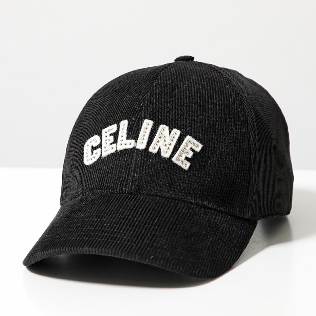 CELINE コーデュロイ キャップ ブラウン CELINE - セリーヌ コーデュロイ トリオンフ ロゴ ベースボール