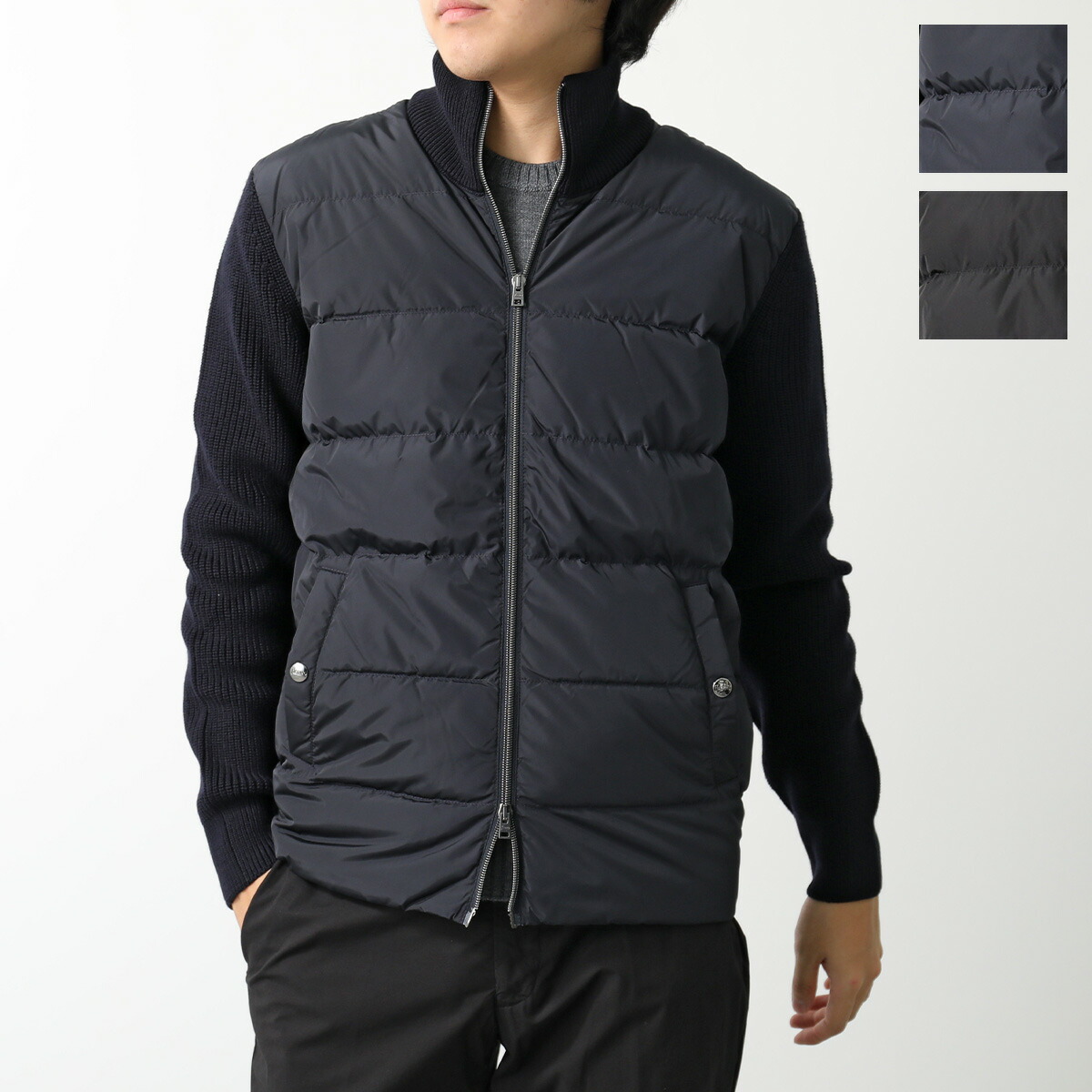 Herno ヘルノ アルパカ ニット ジャケット 中綿入り Herno ヘルノ アルパカ ニット ジャケット 中綿入り