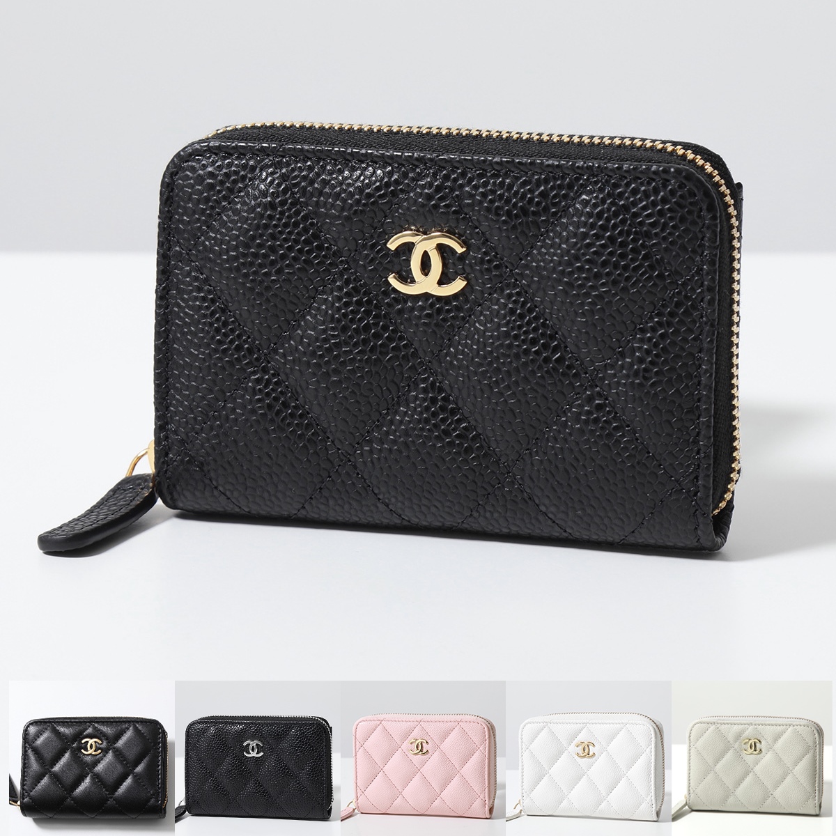 【L字型でスマート♡2色】シャネル 折りたたみ財布 CHANEL シャネル 二つ折り財布 AP3388 B10583 B15532 レディース