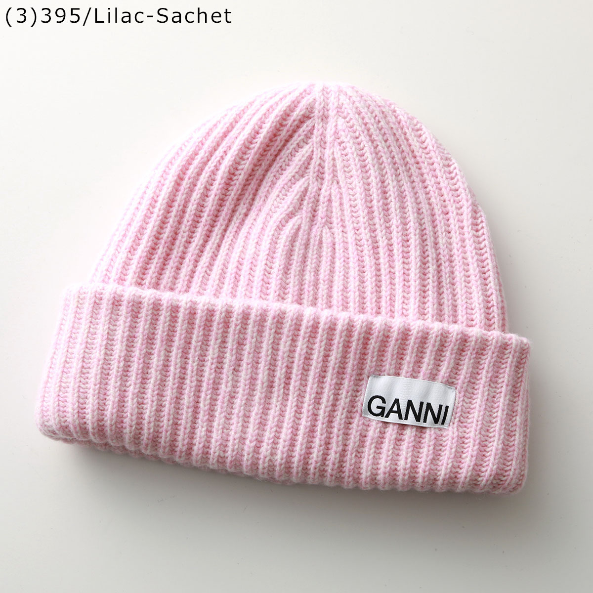 GANNI ガニー ニット帽 Structured Rib Beanie A4429 A6051