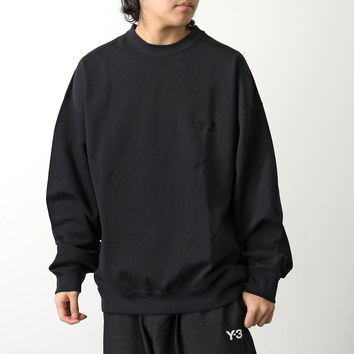 Y-3 ワイスリー スウェットシャツ ロゴ コットン メンズ 関税込 LOGO CREW Y-3│Y-3 ワイスリー