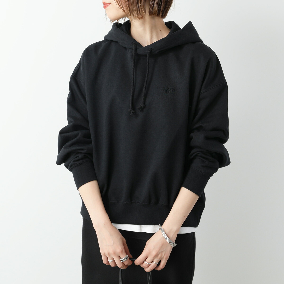 【新品未使用】　Y-3 U GFX HOODIE パーカー ユニセックス M Y-3 ワイスリー U GFX HOODIE パーカー メンズ ブラック 2XS XS S M L