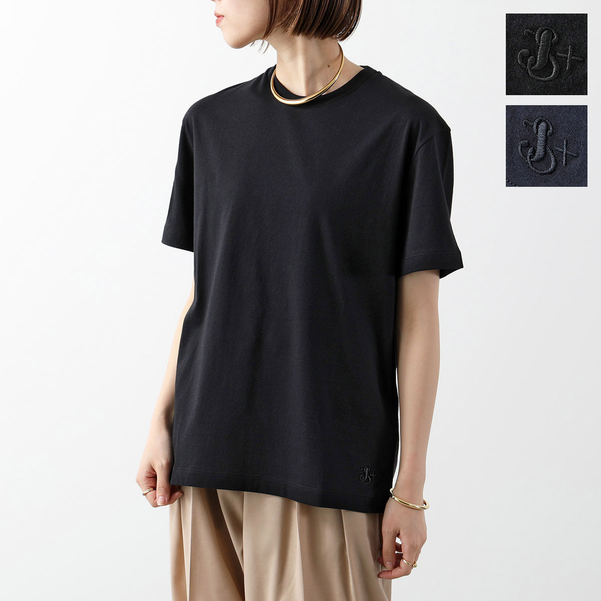 THE ROW ザ・ロウ　　トップス　Tシャツ ブラック　XS ブラック コットン製 Dustin トップ ブラック – The Row