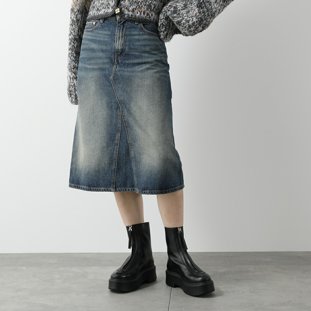 楽天市場】GANNI ガニー ラップスカート Heavy Twill Wrap Midi