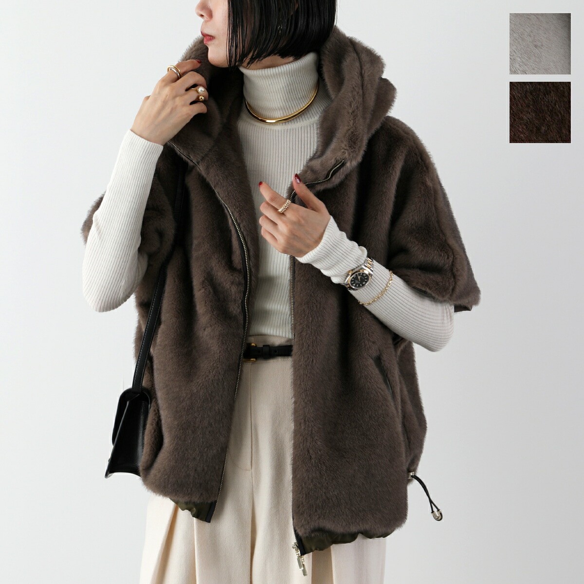 Eimee Law エイミーロウ ミンクライクファーケープ 83830E レディース