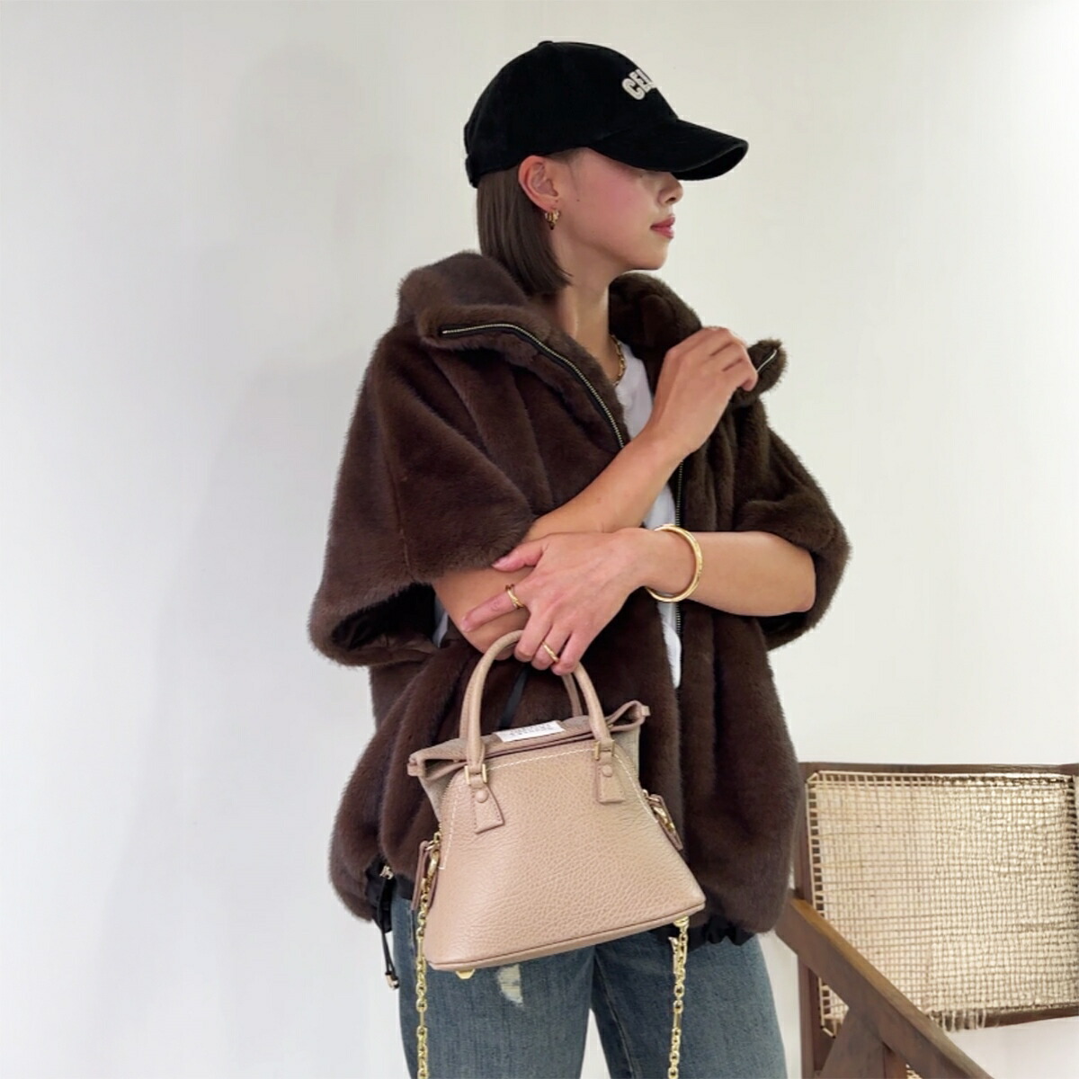 Eimee Law エイミーロウ ミンクライクファーケープ 83830E レディース