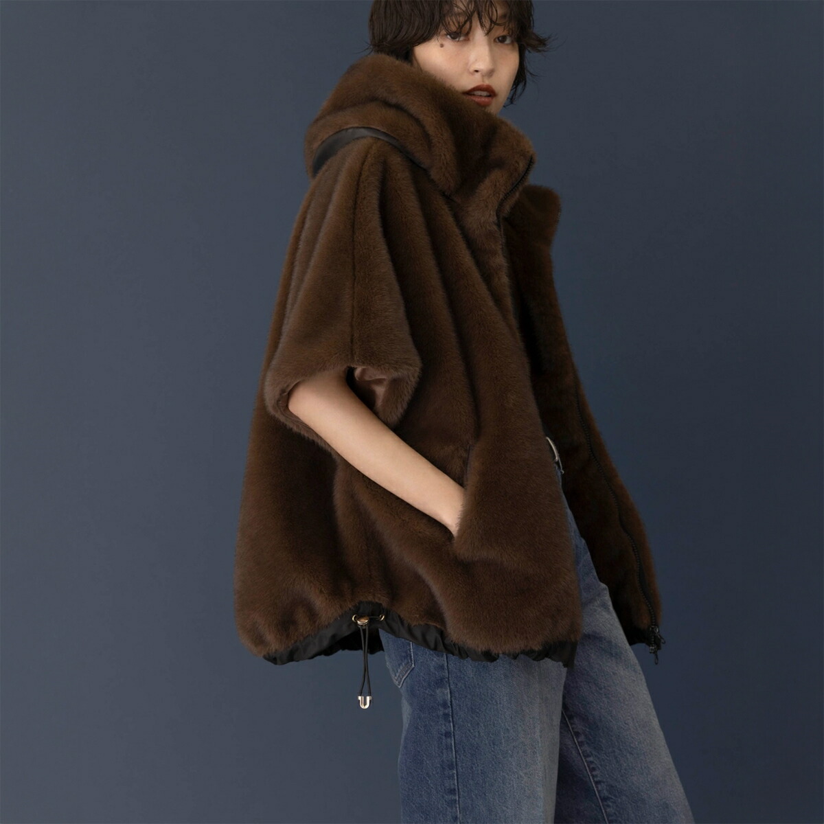 Eimee Law エイミーロウ ミンクライクファーケープ 83830E レディース