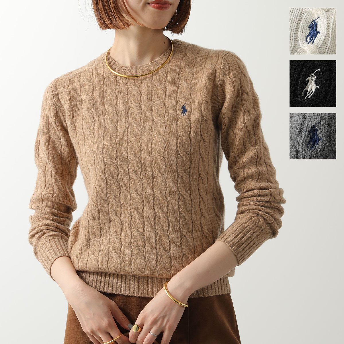 新品 Ralph Lauren ラルフローレン リブニットポロ 袖口裾メロー