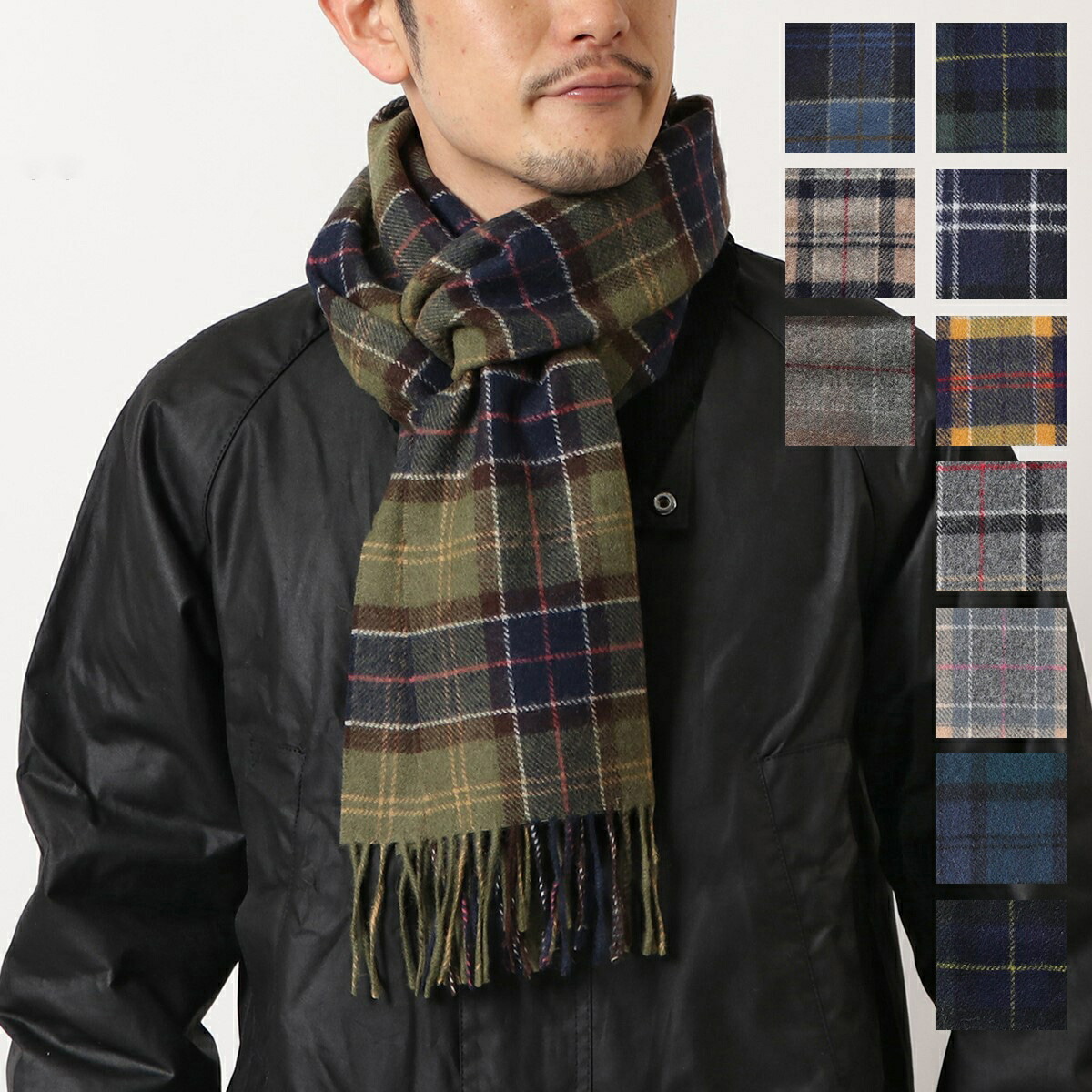 楽天市場】Barbour バブアー マフラー large tattersall scarf