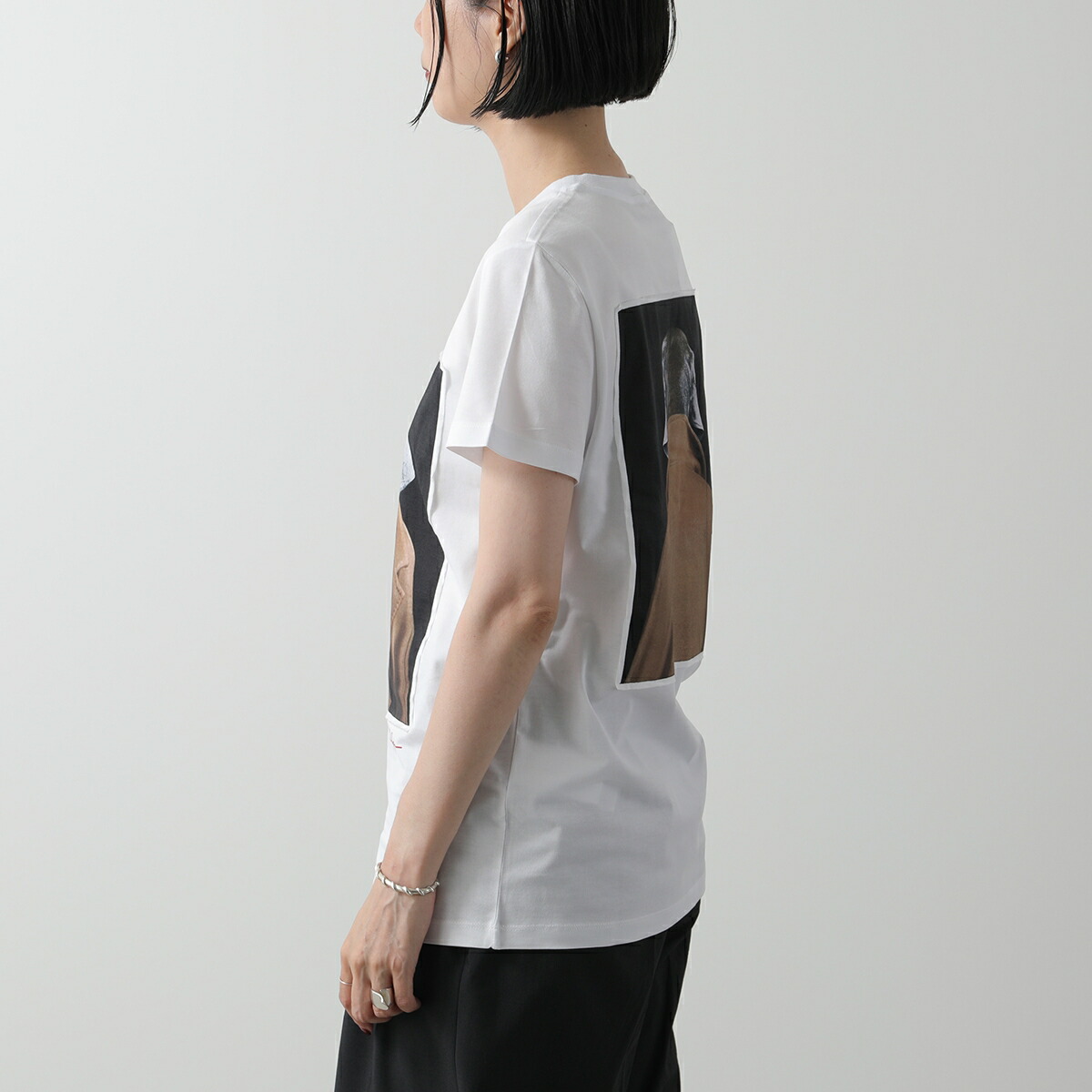 Max Mara マックスマーラ ウェグマンプリント Tシャツ ブラック 黒 s-musee_360708022