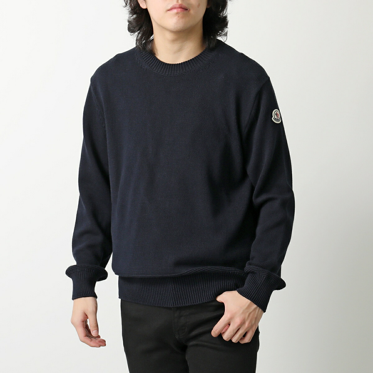 モンクレール　ニット MONCLER モンクレール ニット メンズ 袖ワッペン クルーネック