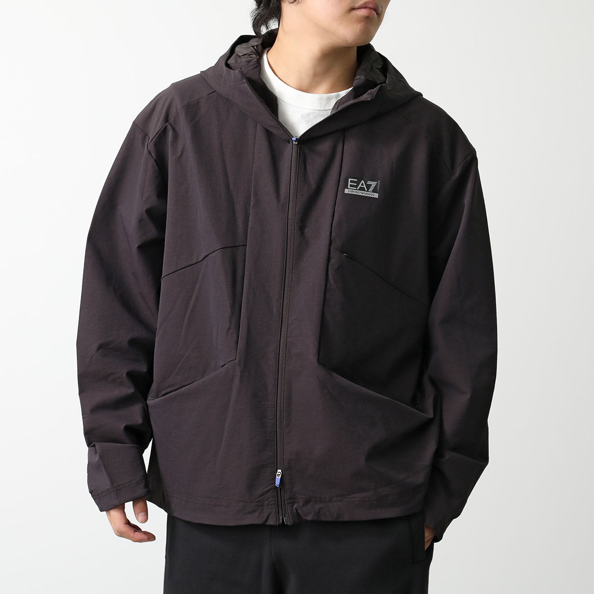 アルマーニコレッツォーニ　ジャケット　花柄　立体花デザイン　ジャガード　黒　40 EMPORIO ARMANI - GIORGIO ARMANI ジョルジオアルマーニ 23SS