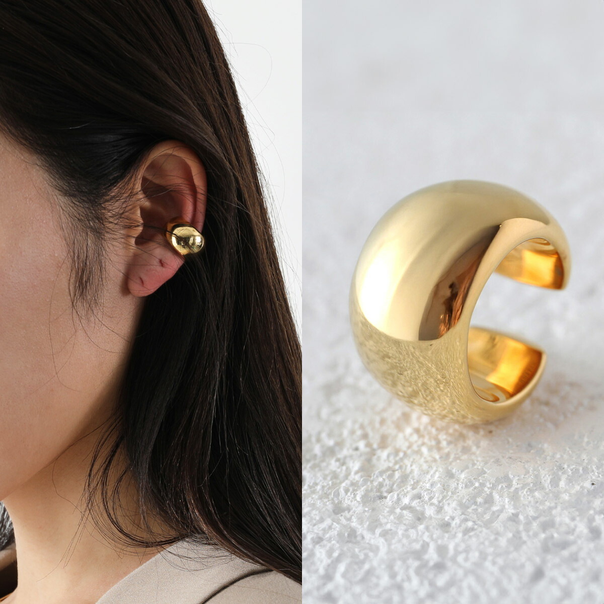【関税込み】C.Chesnais ゴールド Initial シングルイヤカフ charlottechesnais-cuff-initial