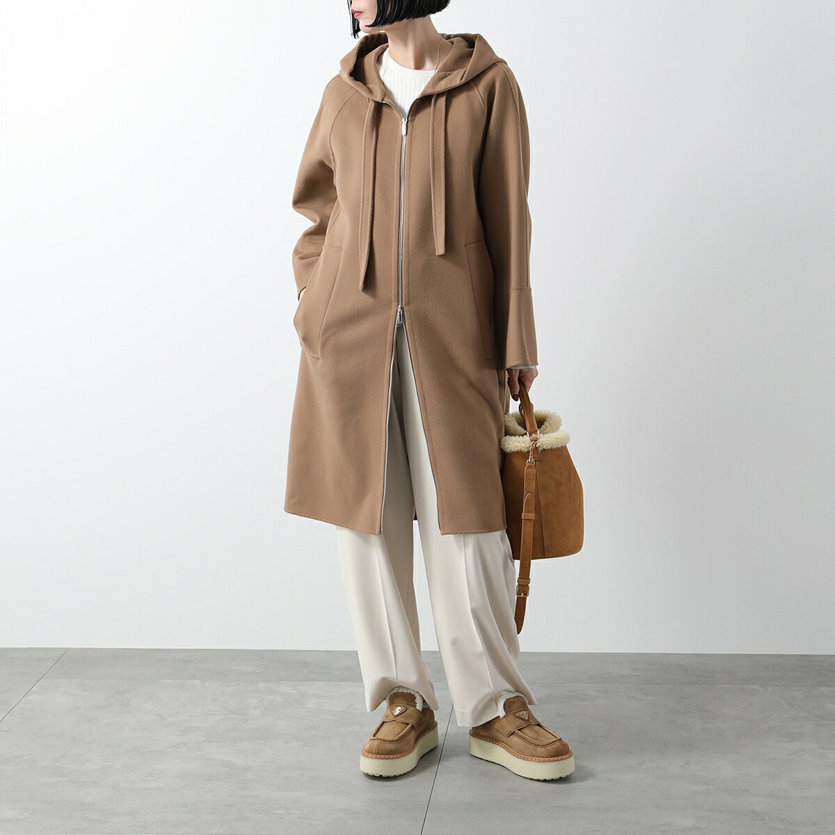 PRADA プラダ ローファー 1D717N FZG50 レディース スウェード 