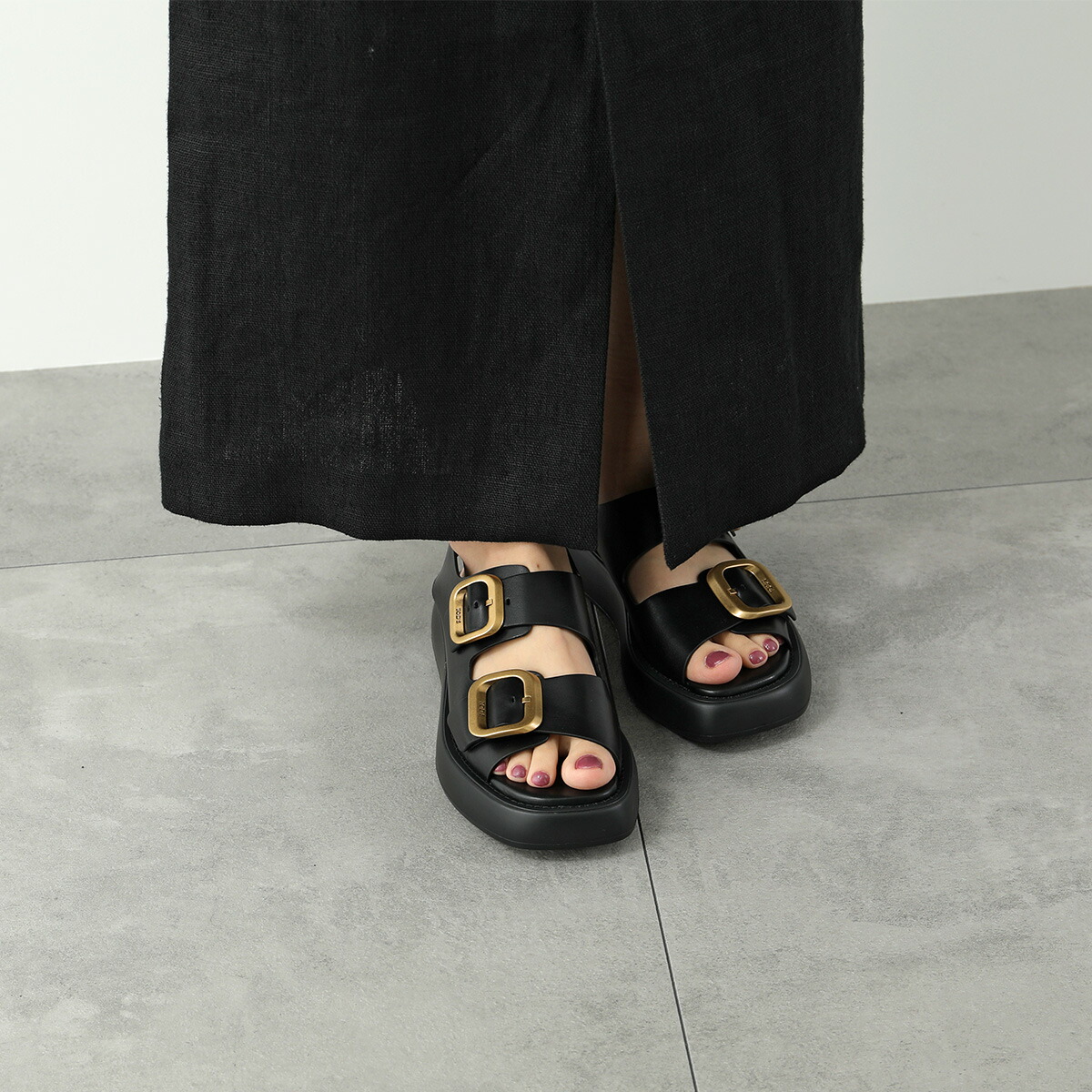 TODS トッズ レザーサンダル XXW11K0FH50 MID レディース ダブル