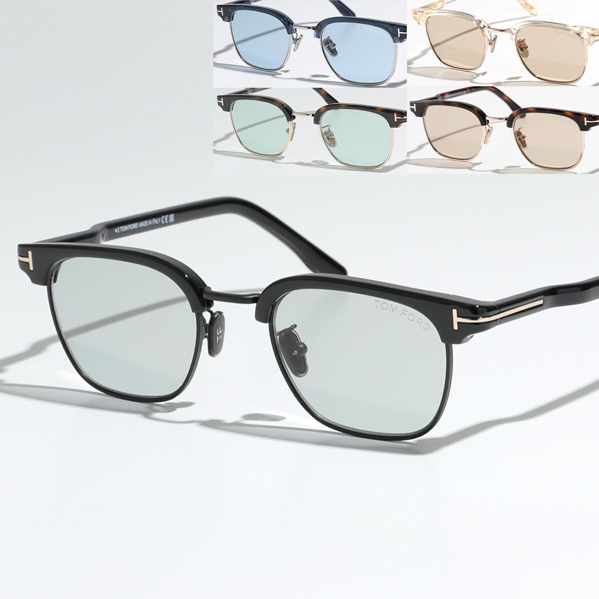TOM FORD トムフォード サングラス TF1119-D FT1119-D メンズ サーモントブロー型 コンビネーション カラーレンズ アジアンフィット 【日本企画】 ロゴ Tロゴ ハーフリム クリングスタイプ アイウェア カラー5色【dc_kikaku】|インポートセレクトmusee