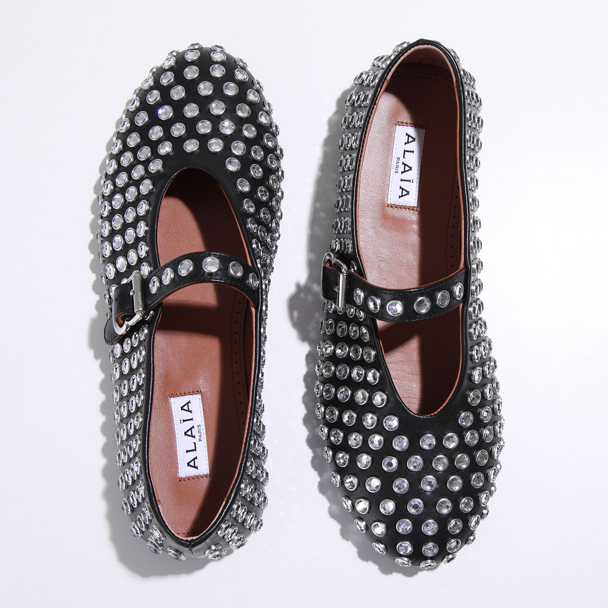 ALAIA パテントレザー クロス フラットシューズ 39 アライア