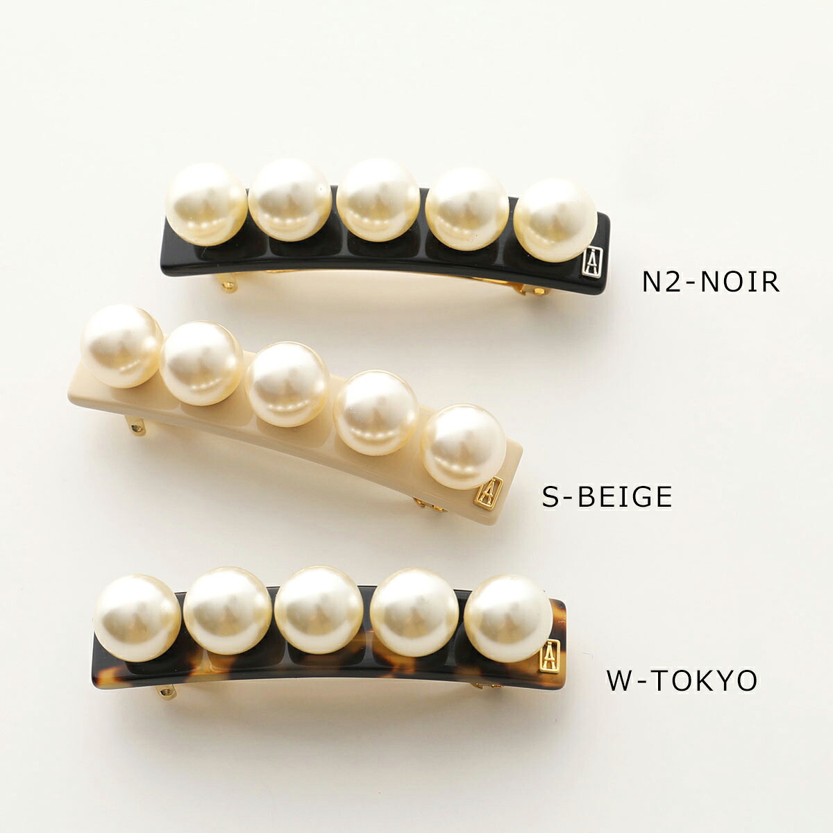 【最大2万円OFFクーポン対象・9/30～10/1限定】ALEXANDRE DE PARIS アレクサンドル ドゥ パリ バレッタ AA6-16919-05 BARRETTE レディース 髪留め ヘアアクセサリー パール カラー5色