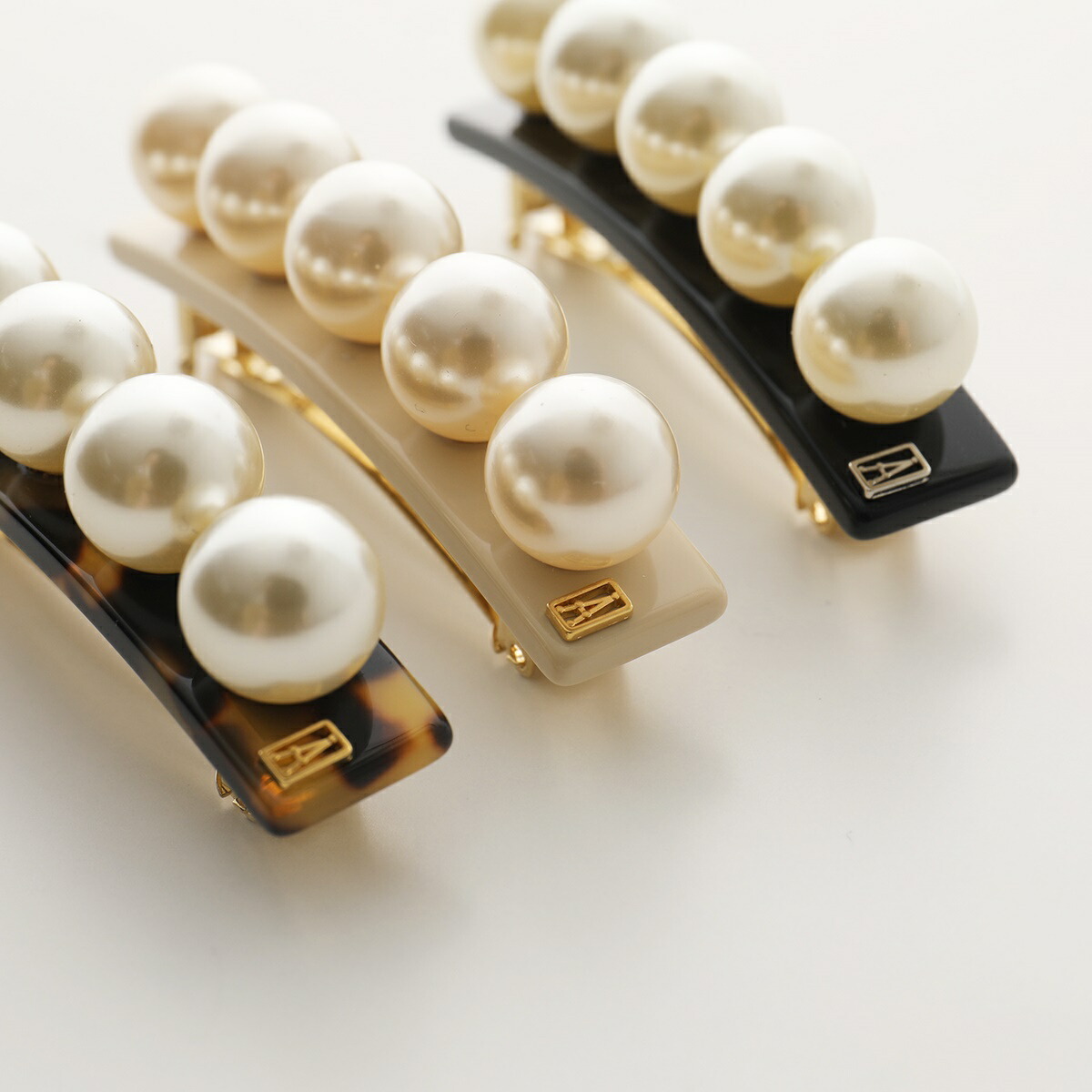 【最大2万円OFFクーポン対象・9/30～10/1限定】ALEXANDRE DE PARIS アレクサンドル ドゥ パリ バレッタ AA6-16919-05 BARRETTE レディース 髪留め ヘアアクセサリー パール カラー5色